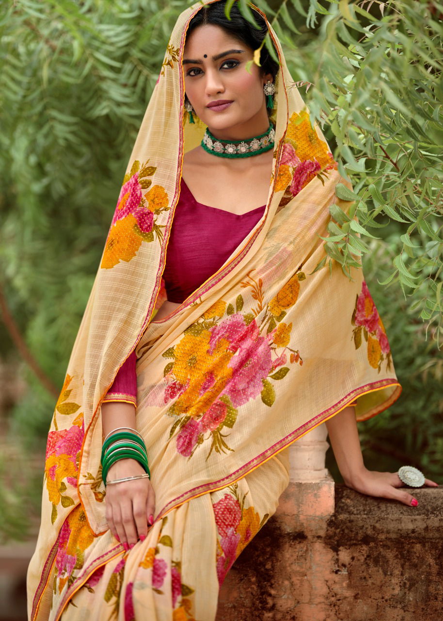 Kashvi Naina Casual Wear Georgette Designer Fancy Saree Collection